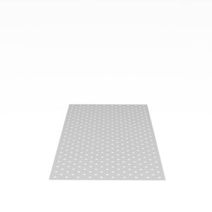 Perforated Aluminum Plate, with Diagonal Grid for Table 220020