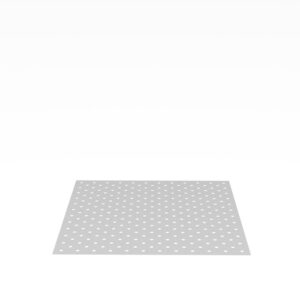 Perforated Aluminum Plate, with Diagonal Grid for Table 220015