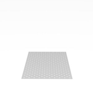 Perforated Aluminum Plate, with Diagonal Grid for Table 220035