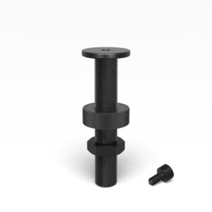 Support height adjustable with scale - burnished