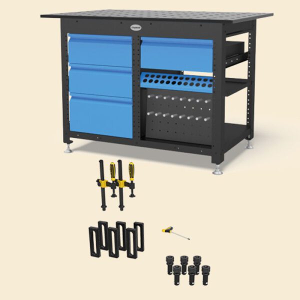 Special Promotion Siegmund Workstation incl. 4 drawers + Tool-Set A