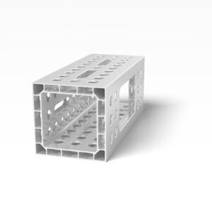 Aluminum profile U-shape 500x200x200 with elongated hole