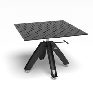 Rotating table height adjustable static incl. Perforated plate 1200x1200x15